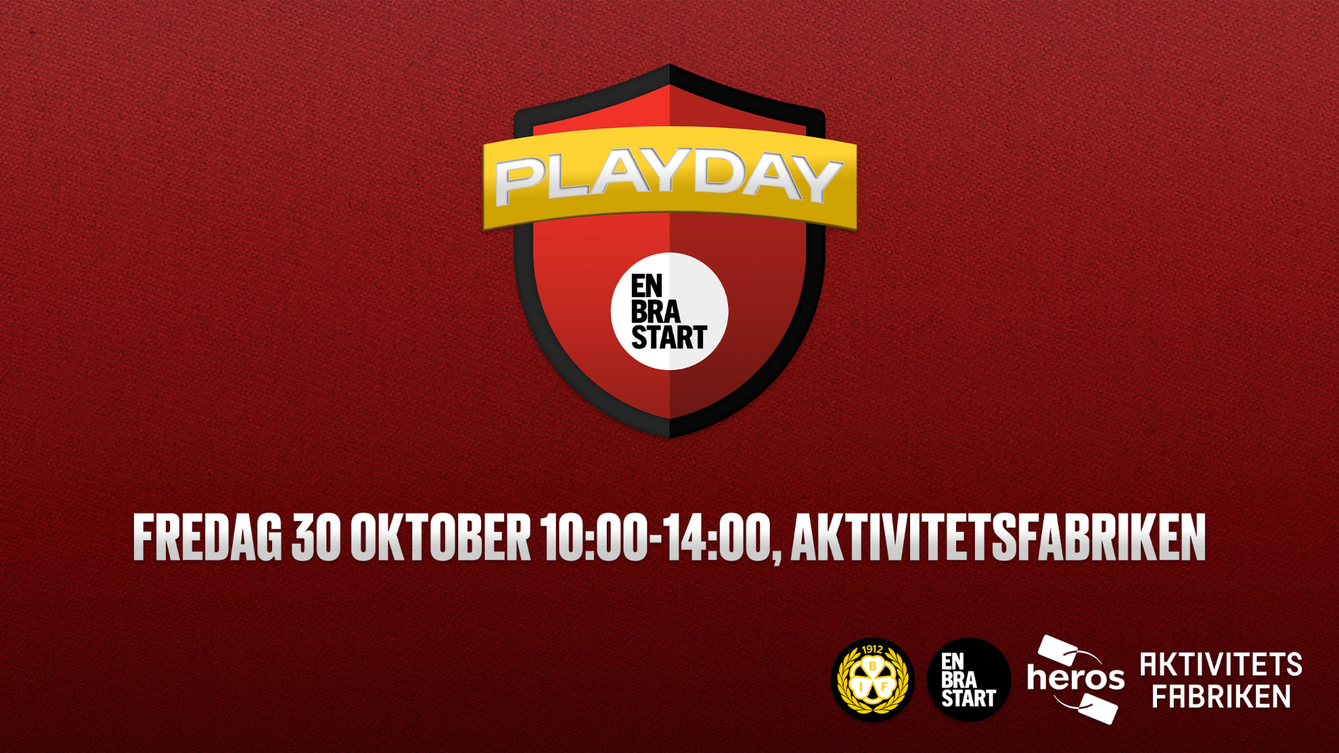 PLAYDAY på Aktivitetsfabriken den 30 oktober